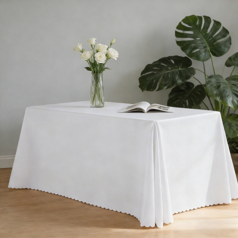 Poliesterinė staltiesė, stačiakampio formos, vienspalvė, viešbučių stilius