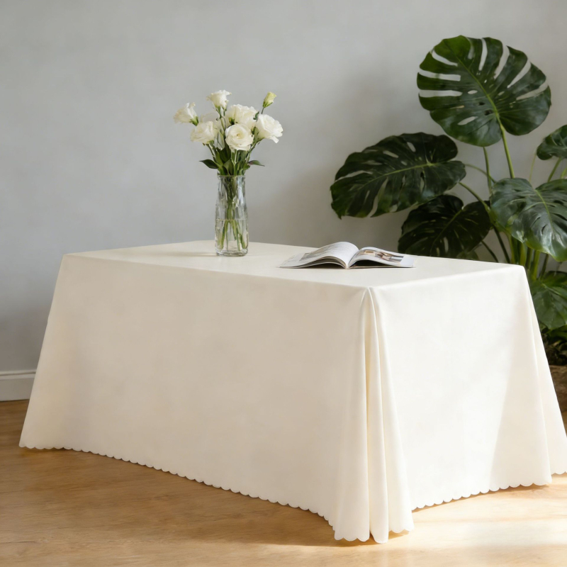Poliesterinė staltiesė, stačiakampio formos, vienspalvė, viešbučių stilius