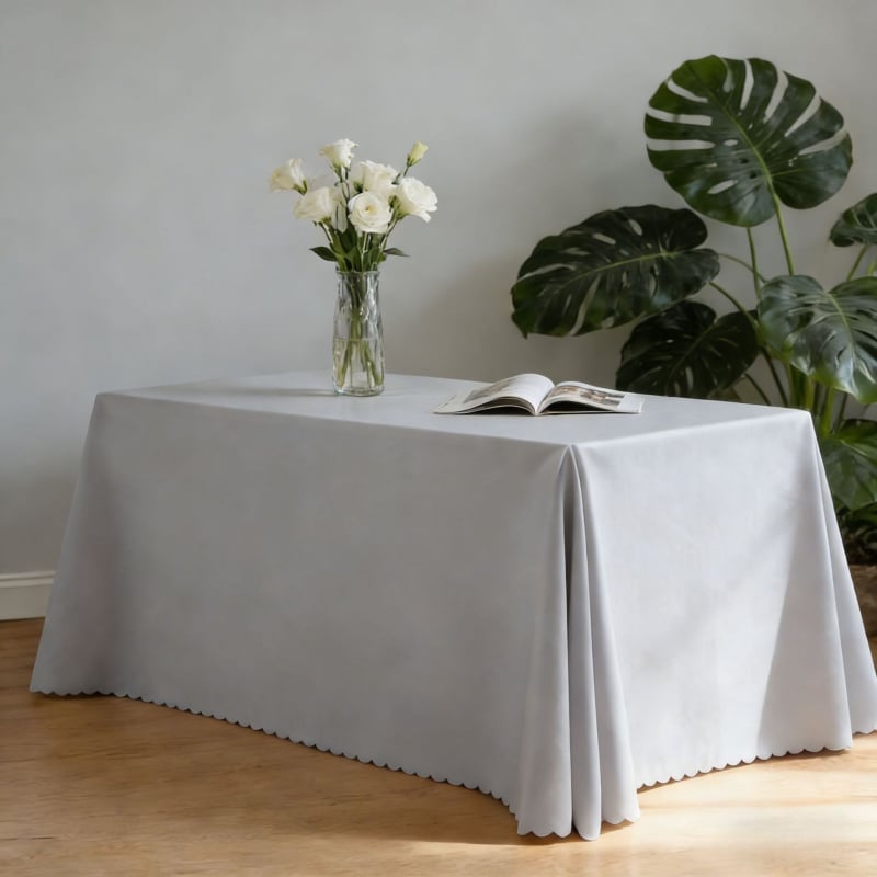 Poliesterinė staltiesė, stačiakampio formos, vienspalvė, viešbučių stilius