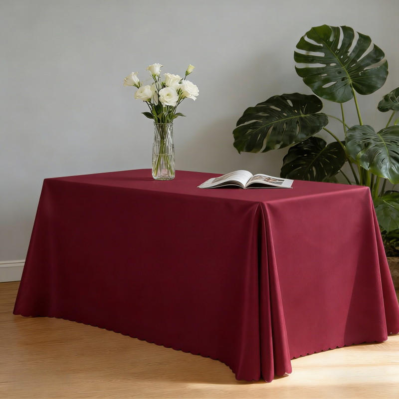 Poliesterinė staltiesė, stačiakampio formos, vienspalvė, viešbučių stilius