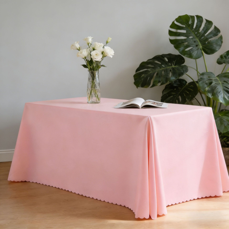 Poliesterinė staltiesė, stačiakampio formos, vienspalvė, viešbučių stilius