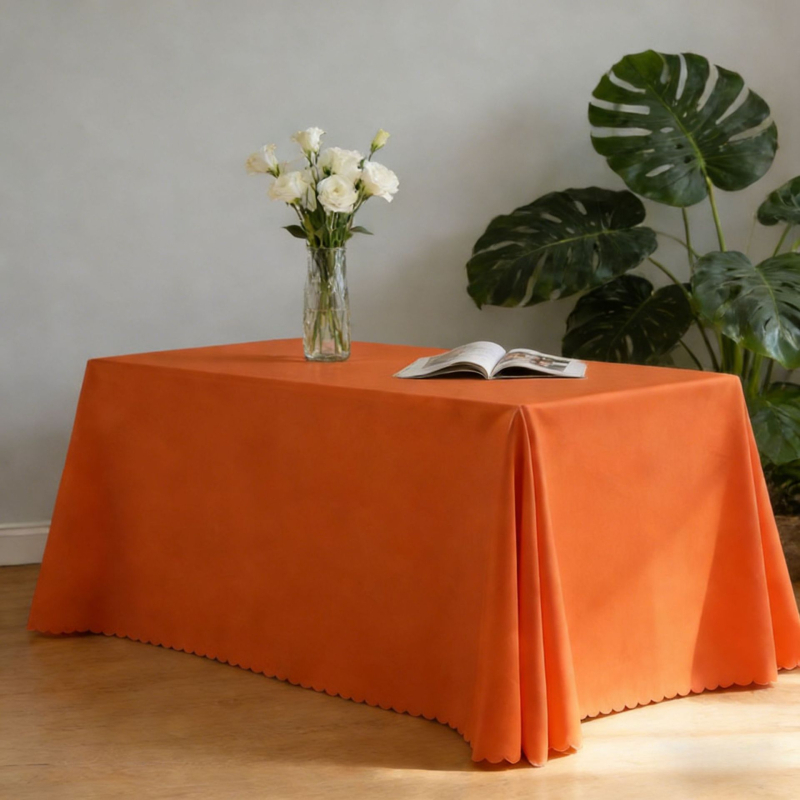 Poliesterinė staltiesė, stačiakampio formos, vienspalvė, viešbučių stilius