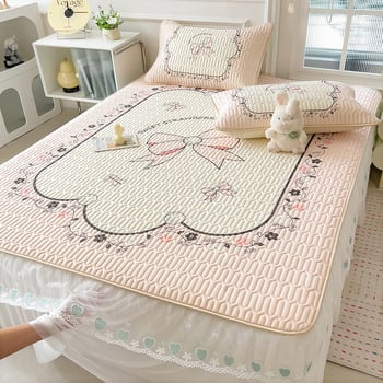 Tryjų dalių lovos krašto komplektas su latekso spausdinta nėrinių - natūralus lateksas, latekso kiekis 80–90%, spausdintas audinys, prieinamas prabangai