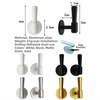Fali függönycsipeszek furás nélkül, pántokkal, otthoni használatra, sokoldalú függöny-tároló horogok, falikampók és akasztó golyók, pár • Márka: Other; Anyag: Textil; Stílus: Egyszerű és modern