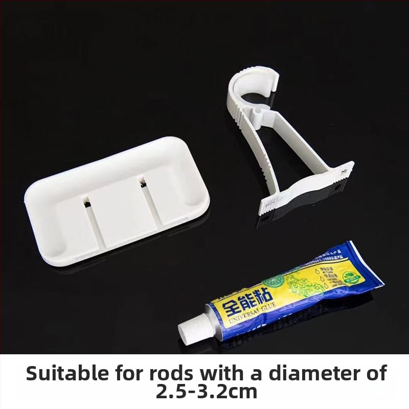 Užuolaidų lazda lipniu montavimu, teleskopinė, be gręžimo – romos lazdelės laikiklis ir atramos rėmo priedai