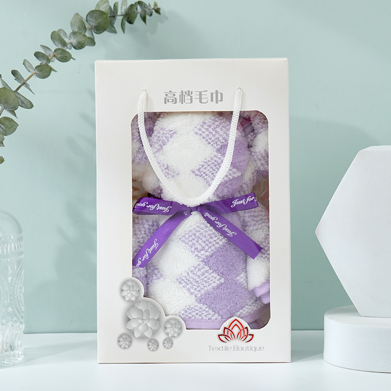 Medve alakú korall velúr törölköző ajándék | nedvességfelvevő kéztörlő esküvőre, 150D, 80–100 g, varrott, testreszabható