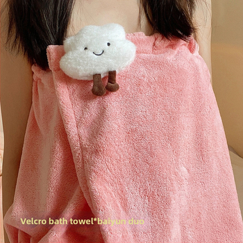 Medvilninis chalatas su krūtinės apsivynimu – greitas džiūvimas, unisex, sugeriantis, skirta rudens naudojimui