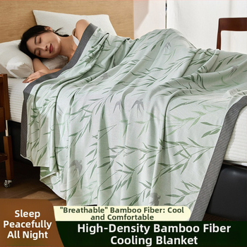 Bambuszrost takaró, 700 g, nyár, virágos mintázat