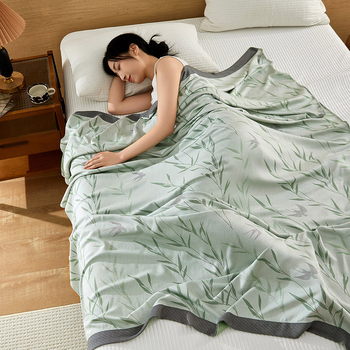 Bambuszrost takaró, 700 g, nyár, virágos mintázat