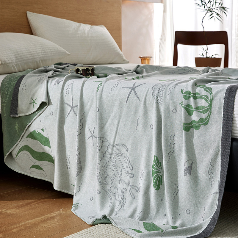 Bambuszrost takaró, 700 g, nyár, virágos mintázat