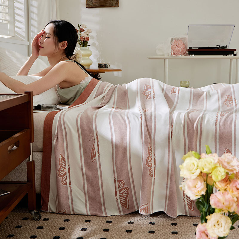 Bambuszrost takaró, 700 g, nyár, virágos mintázat