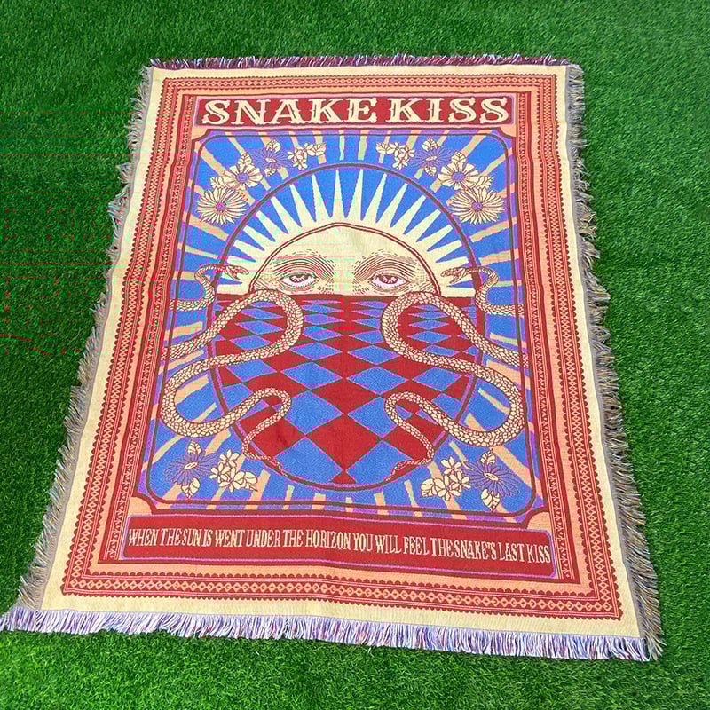 Nordijski stil dekorativna tapiserija za kauč - deka od poliestersko-bavlanske smjese, 800–999 g, uzorak s znakovima, prilagodljivo