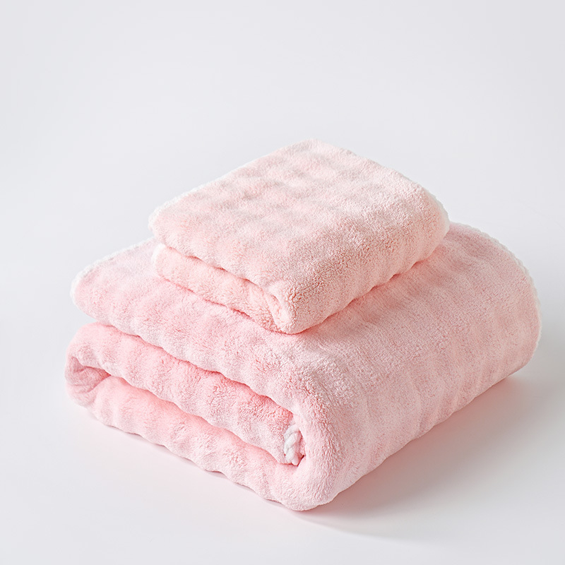 Bo Chu Hui Coral Fleece set za kupaonicu, 3 komada, 500 g+ težina, 150D vlakna, ravna tkanina