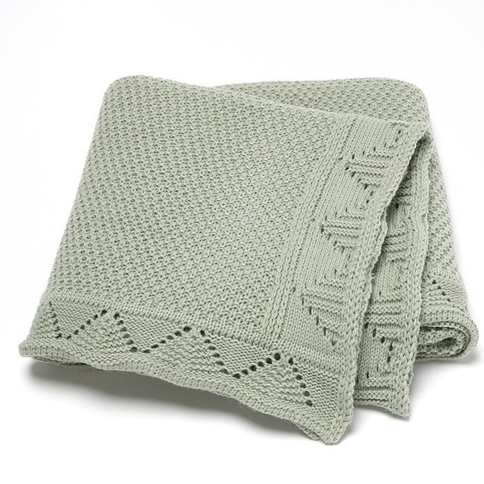 Dječja deka s izvezenim logom, pletena, unisex, otporna na vjetar, akrilna vlakna, 0,25 kg, za sve sezone