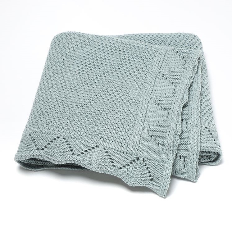 Dječja deka s izvezenim logom, pletena, unisex, otporna na vjetar, akrilna vlakna, 0,25 kg, za sve sezone