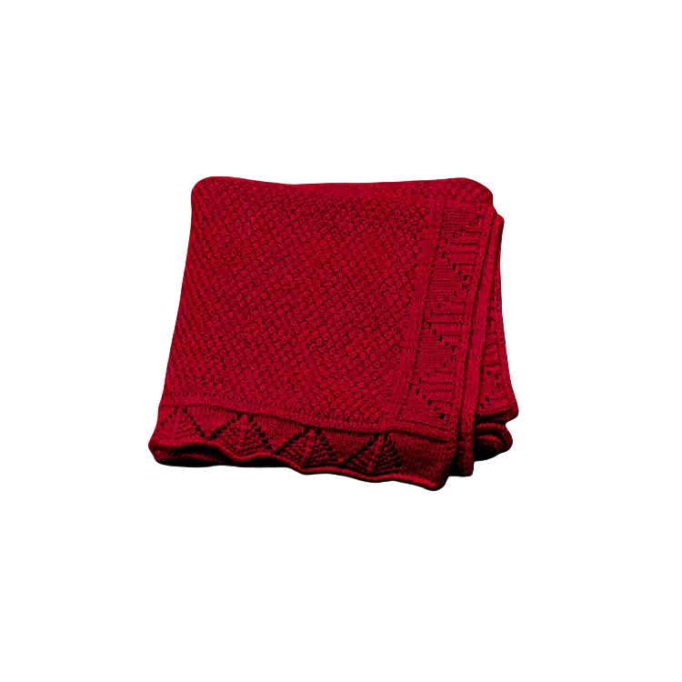 Dječja deka s izvezenim logom, pletena, unisex, otporna na vjetar, akrilna vlakna, 0,25 kg, za sve sezone