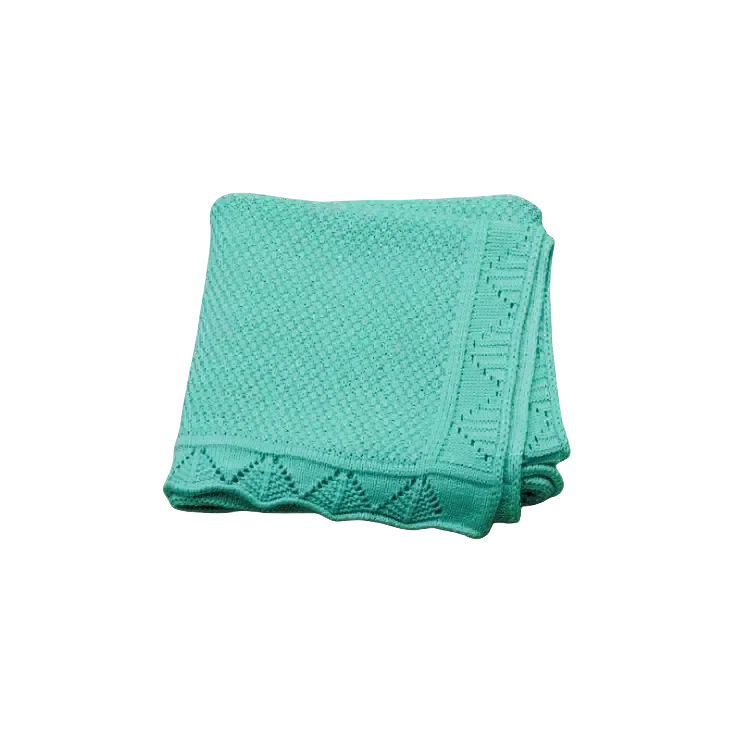 Dječja deka s izvezenim logom, pletena, unisex, otporna na vjetar, akrilna vlakna, 0,25 kg, za sve sezone