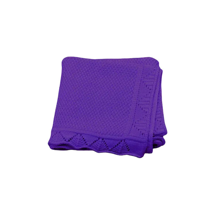 Dječja deka s izvezenim logom, pletena, unisex, otporna na vjetar, akrilna vlakna, 0,25 kg, za sve sezone