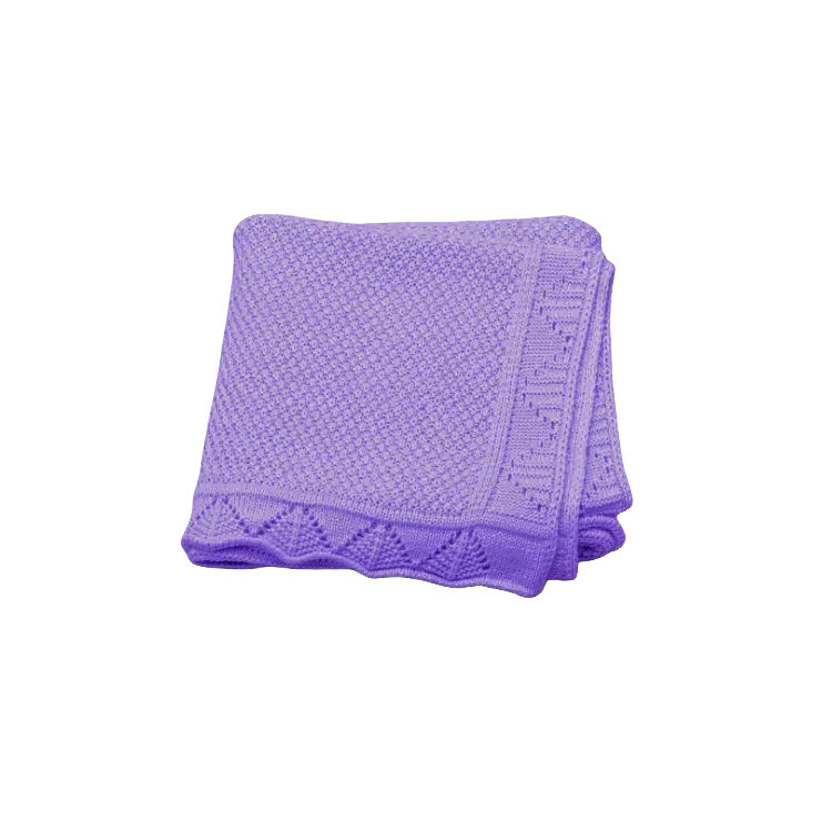 Dječja deka s izvezenim logom, pletena, unisex, otporna na vjetar, akrilna vlakna, 0,25 kg, za sve sezone