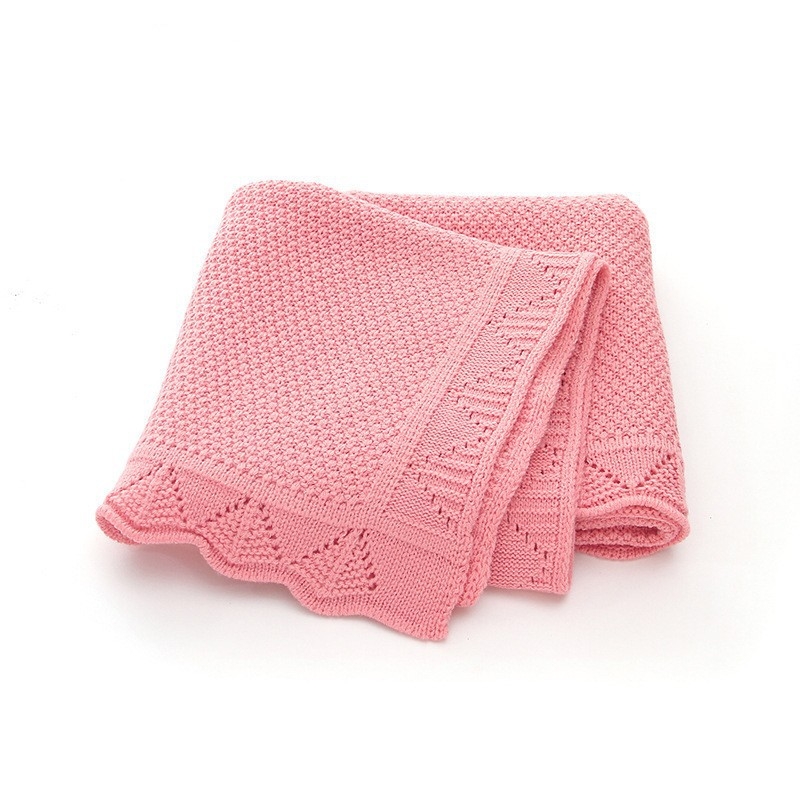 Dječja deka s izvezenim logom, pletena, unisex, otporna na vjetar, akrilna vlakna, 0,25 kg, za sve sezone