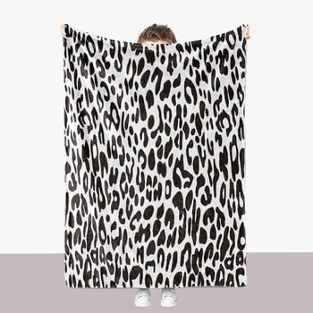 Flanel deka s leopardim uzorkom – 300 g, toplina za proljeće i jesen, premium kvaliteta