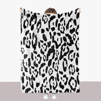 Flanel deka s leopardim uzorkom – 300 g, toplina za proljeće i jesen, premium kvaliteta