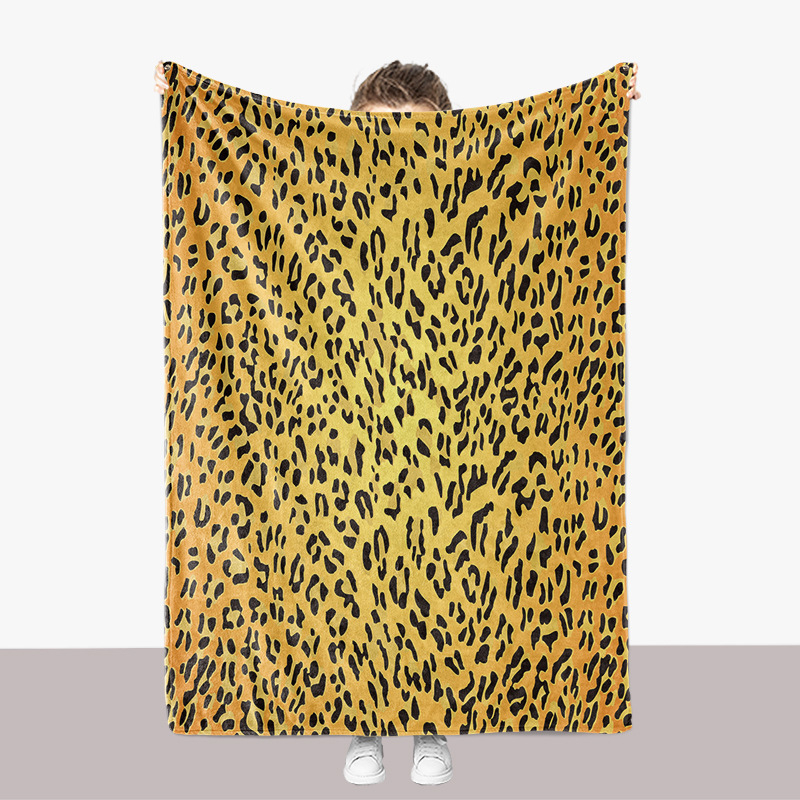 Flanel deka s leopardim uzorkom – 300 g, toplina za proljeće i jesen, premium kvaliteta