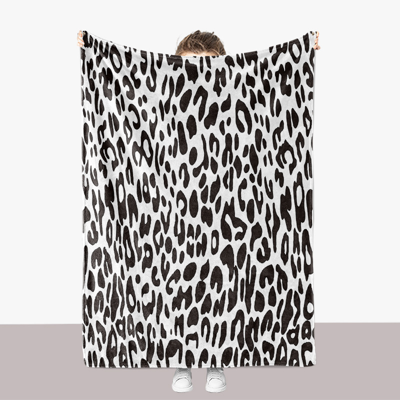 Flanel deka s leopardim uzorkom – 300 g, toplina za proljeće i jesen, premium kvaliteta