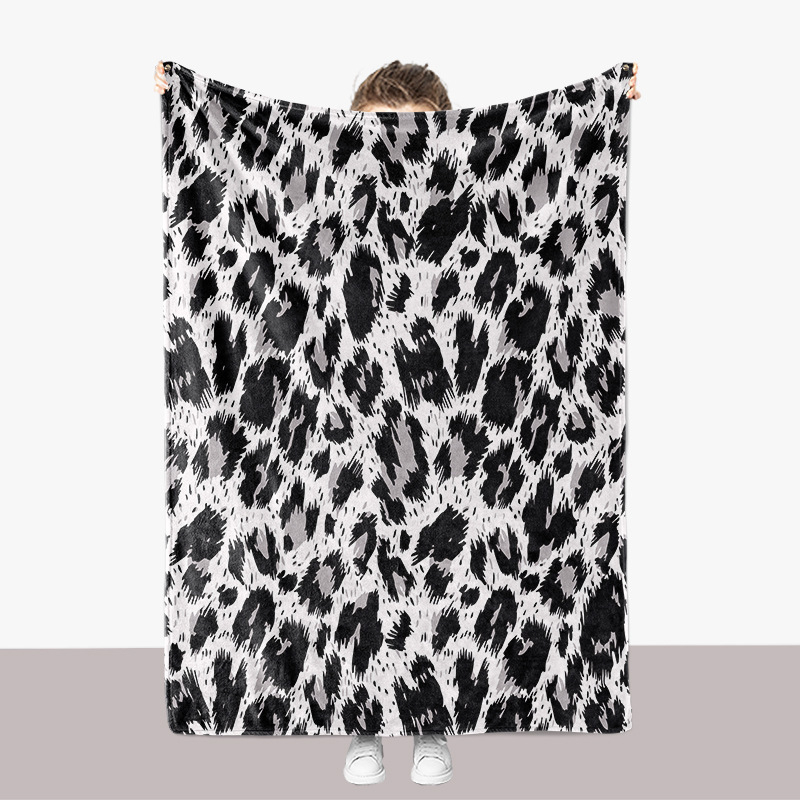 Flanel deka s leopardim uzorkom – 300 g, toplina za proljeće i jesen, premium kvaliteta