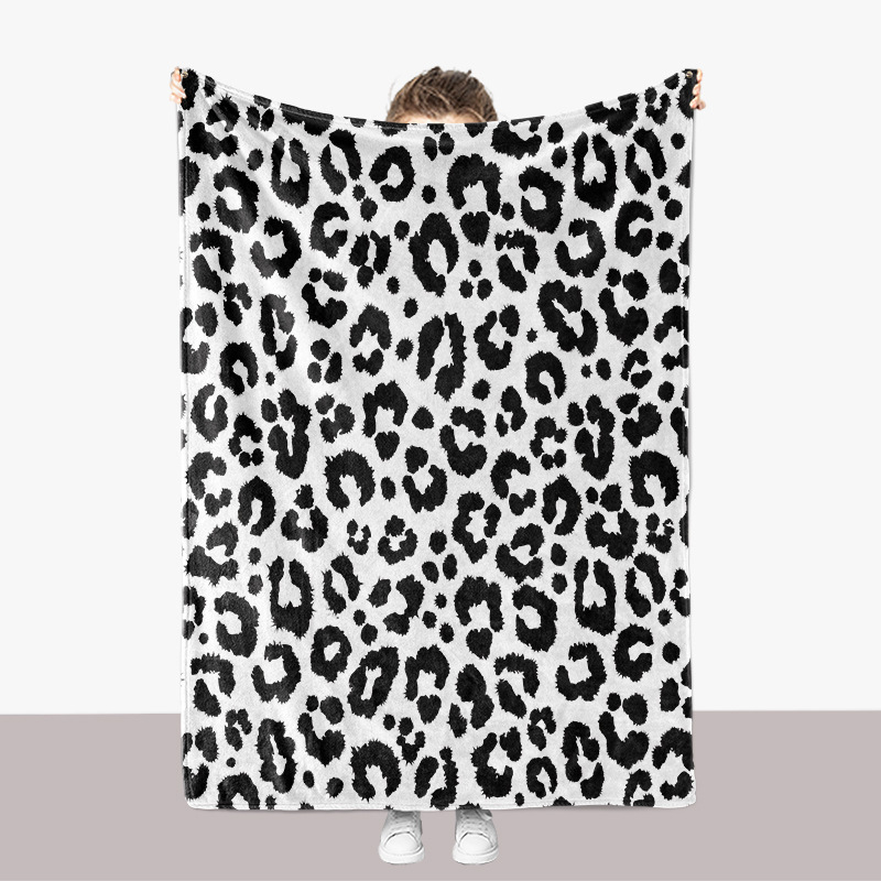 Flanel deka s leopardim uzorkom – 300 g, toplina za proljeće i jesen, premium kvaliteta