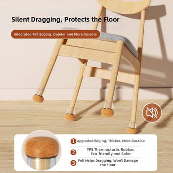 Kerek lábvédők székek és asztalok lábaira, zajcsökkentő, kopásálló, TPE anyagú, modern minimalista stílus