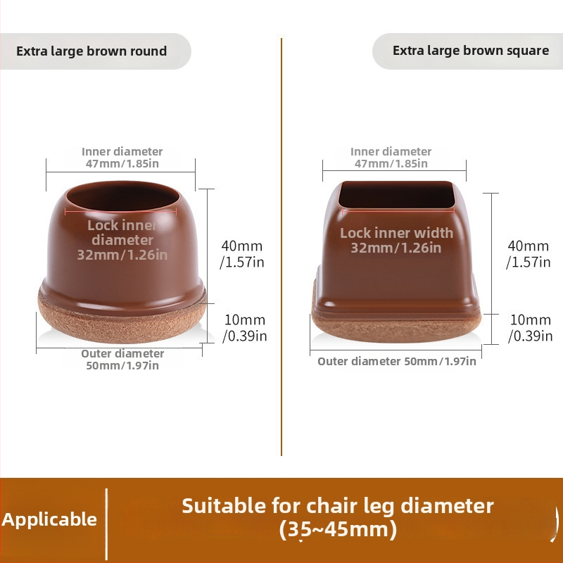 Kerek lábvédők székek és asztalok lábaira, zajcsökkentő, kopásálló, TPE anyagú, modern minimalista stílus