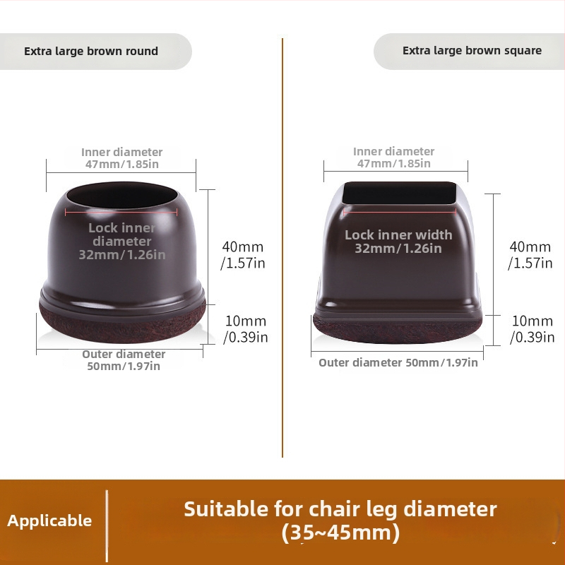 Kerek lábvédők székek és asztalok lábaira, zajcsökkentő, kopásálló, TPE anyagú, modern minimalista stílus