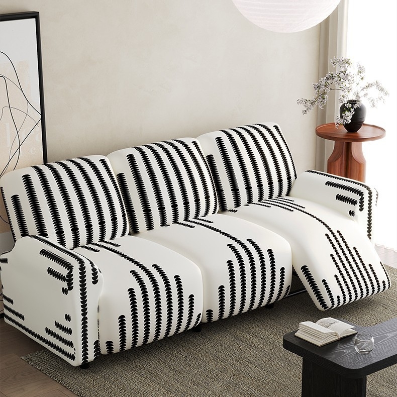 Kanapévédő huzat – Teljes körű védelem, csúszásmentes, ellenálló a macska karmolásával szemben, könnyed luxus érzet, magas minőség; Anyag: Silver Fox Velvet; Márka: So Lai; Alkalmas moduláris kanapéra; Mintázat: csíkok, rács, nyomtatott, kör; Stílus: könny