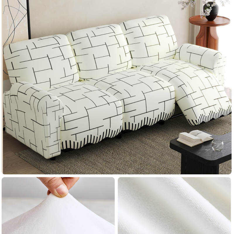 Kanapévédő huzat – Teljes körű védelem, csúszásmentes, ellenálló a macska karmolásával szemben, könnyed luxus érzet, magas minőség; Anyag: Silver Fox Velvet; Márka: So Lai; Alkalmas moduláris kanapéra; Mintázat: csíkok, rács, nyomtatott, kör; Stílus: könny