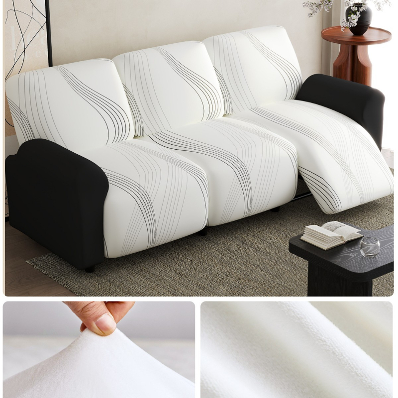 Kanapévédő huzat – Teljes körű védelem, csúszásmentes, ellenálló a macska karmolásával szemben, könnyed luxus érzet, magas minőség; Anyag: Silver Fox Velvet; Márka: So Lai; Alkalmas moduláris kanapéra; Mintázat: csíkok, rács, nyomtatott, kör; Stílus: könny