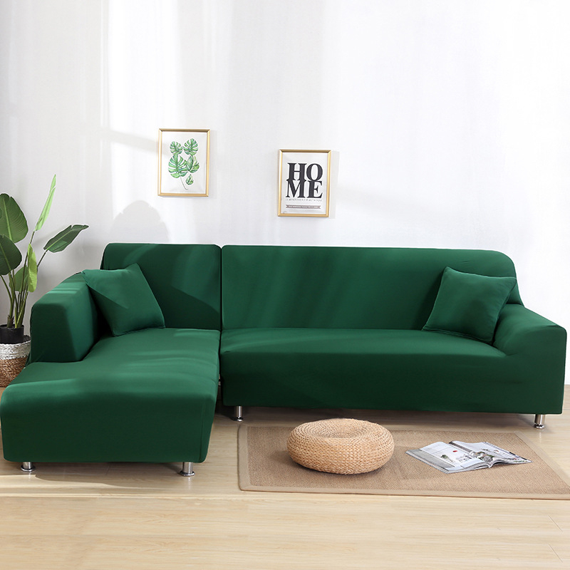 L alakú egyszínű kanapéhuzat, teljes lefedés, chaise-stílus, kompatibilis kombinált kanapéhoz; anyag: kémiai rost; fő összetevő tartalom: 95%