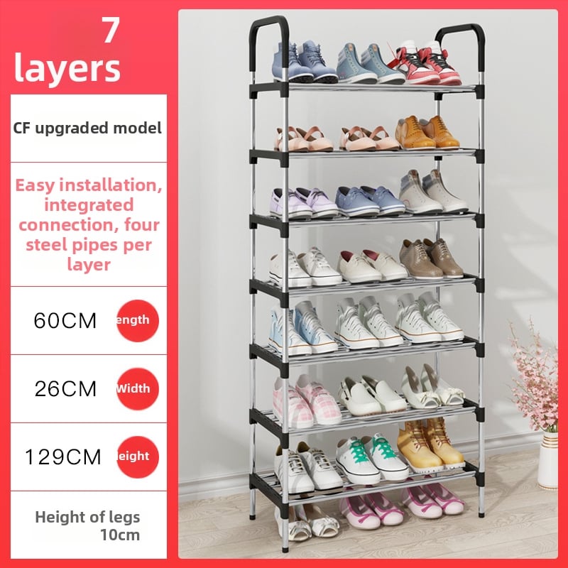 Batų stovas, metalinis, modulinis nuo dviejų iki septynių sluoksnių, modelis XXJ, prekės ženklas Yaruifan, šiuolaikiško minimalistinio stiliaus