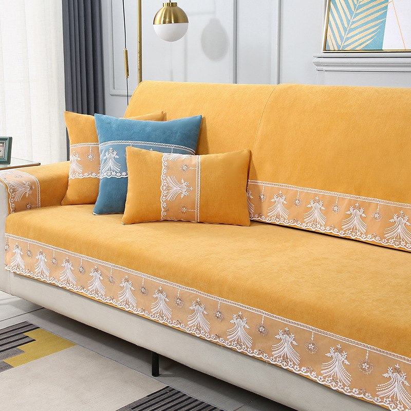 Chenille kanapéhuzat, univerzális illeszkedés, minimalist stílus