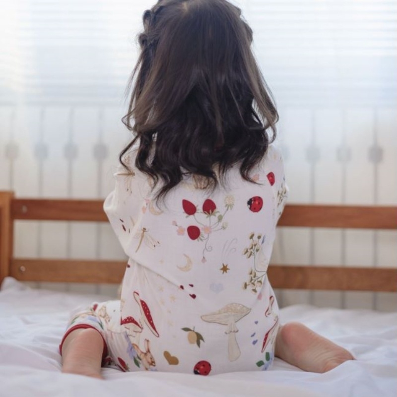 Spavaća vreća za bebe i djecu, dvostruka vlakna od bambusa, razdvojene noge, 3/4 rukava, ljetni model