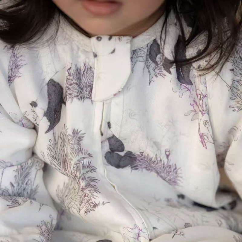 Spavaća vreća za bebe i djecu, dvostruka vlakna od bambusa, razdvojene noge, 3/4 rukava, ljetni model