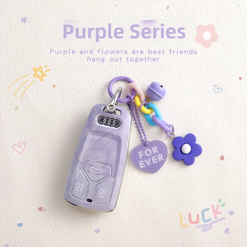 Audi atslēgas TPU korpuss, saderīgs ar A6L/A4L/Q5L/A3/Q3/A7L/Q2L/Q7/A5, pielāgojams, augstas klases kvalitāte