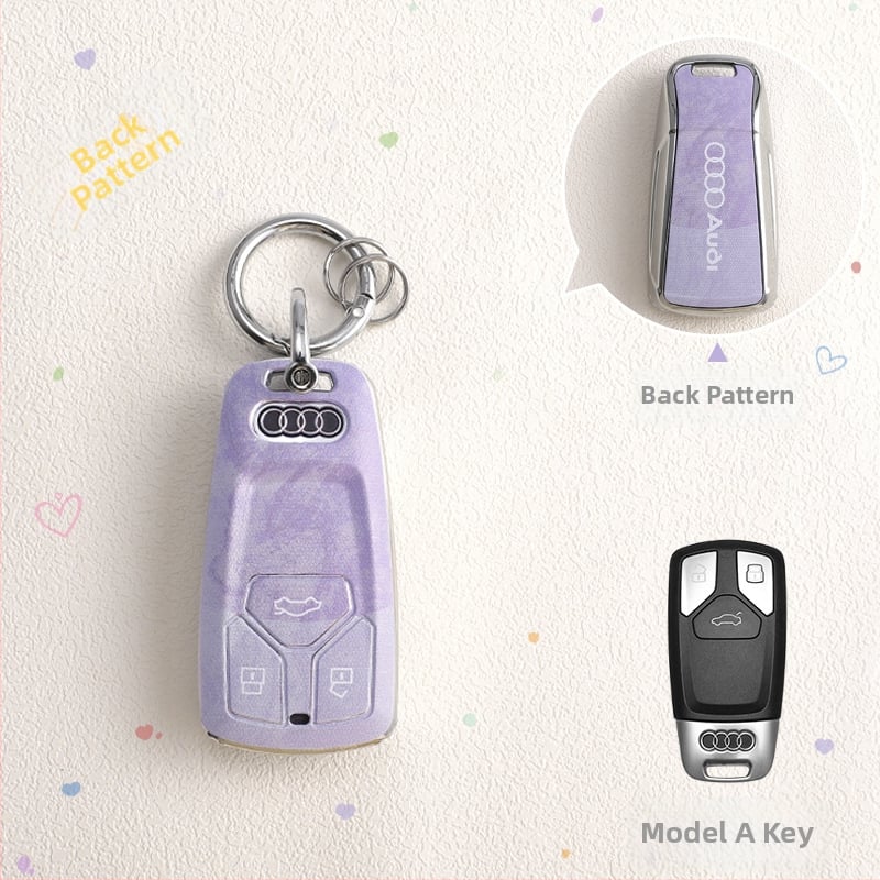 Audi atslēgas TPU korpuss, saderīgs ar A6L/A4L/Q5L/A3/Q3/A7L/Q2L/Q7/A5, pielāgojams, augstas klases kvalitāte