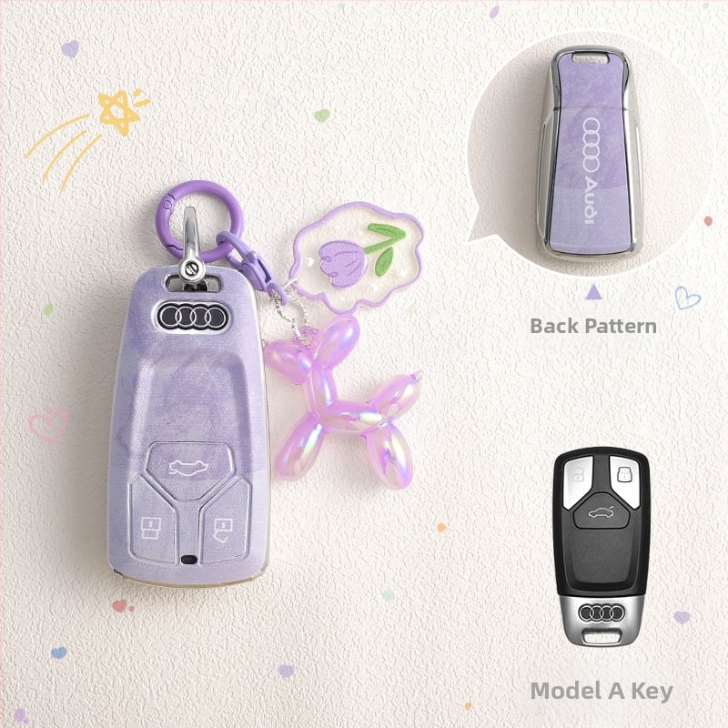 Audi atslēgas TPU korpuss, saderīgs ar A6L/A4L/Q5L/A3/Q3/A7L/Q2L/Q7/A5, pielāgojams, augstas klases kvalitāte