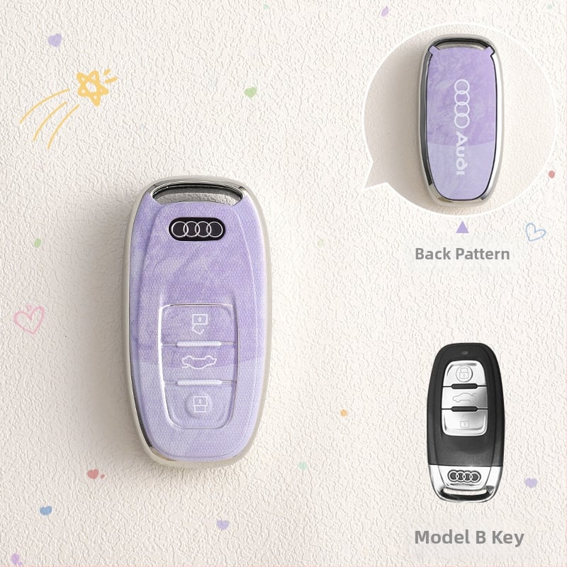 Audi atslēgas TPU korpuss, saderīgs ar A6L/A4L/Q5L/A3/Q3/A7L/Q2L/Q7/A5, pielāgojams, augstas klases kvalitāte
