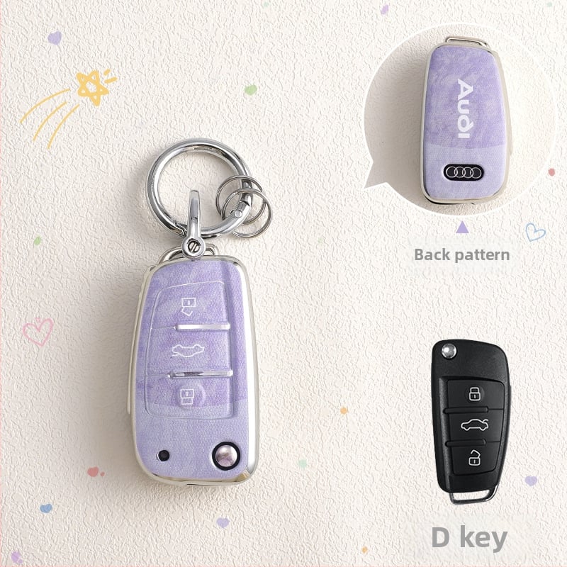 Audi atslēgas TPU korpuss, saderīgs ar A6L/A4L/Q5L/A3/Q3/A7L/Q2L/Q7/A5, pielāgojams, augstas klases kvalitāte