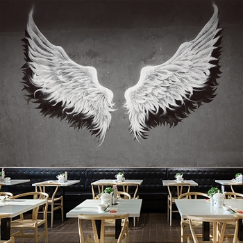 Гобелен с ангелски крила – плюшена тъкан, найлон 30–40% като основен компонент, 30–40% като подкомпонент, модел: Карикатури/Аниме