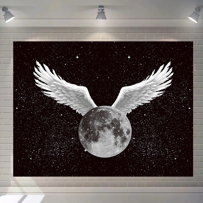 Гобелен с ангелски крила – плюшена тъкан, найлон 30–40% като основен компонент, 30–40% като подкомпонент, модел: Карикатури/Аниме