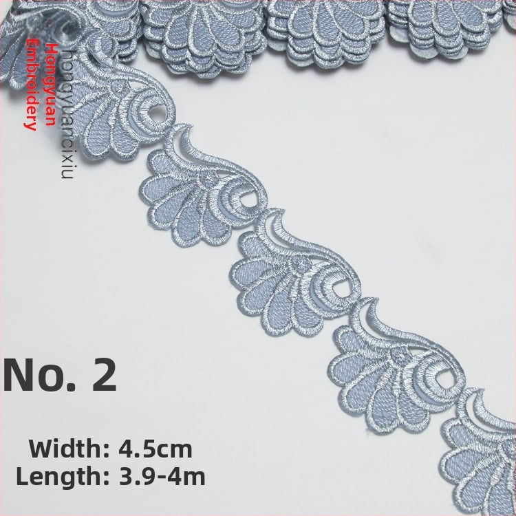 Бродирана дантела за костюми – прежда за бродиране, модел на древни костюми, подходяща за шапки, дрехи и домашен декор