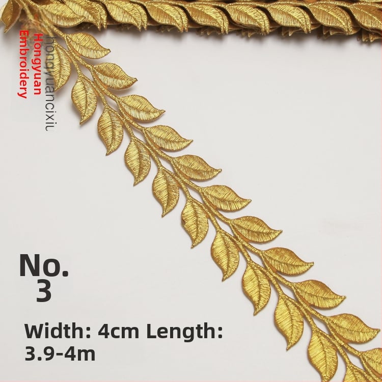 Бродирана дантела за костюми – прежда за бродиране, модел на древни костюми, подходяща за шапки, дрехи и домашен декор